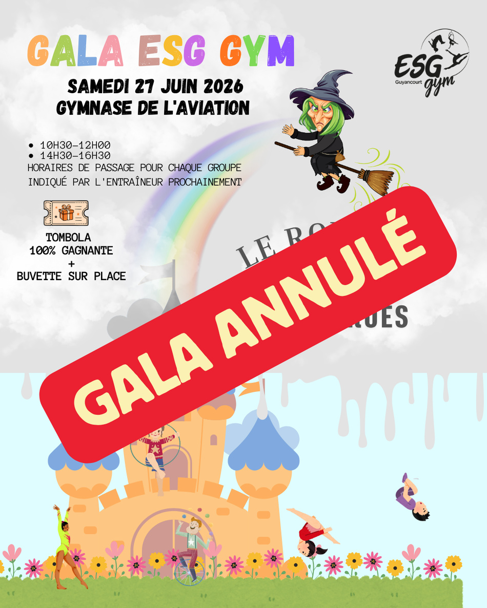 ANNULATION GALA + FIN DES COURS
