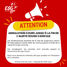 ANNULATION COURS JUSQU'A NOUVEL ORDRE ANNULATION COURS JUSQU'A NOUVEL ORDRE
