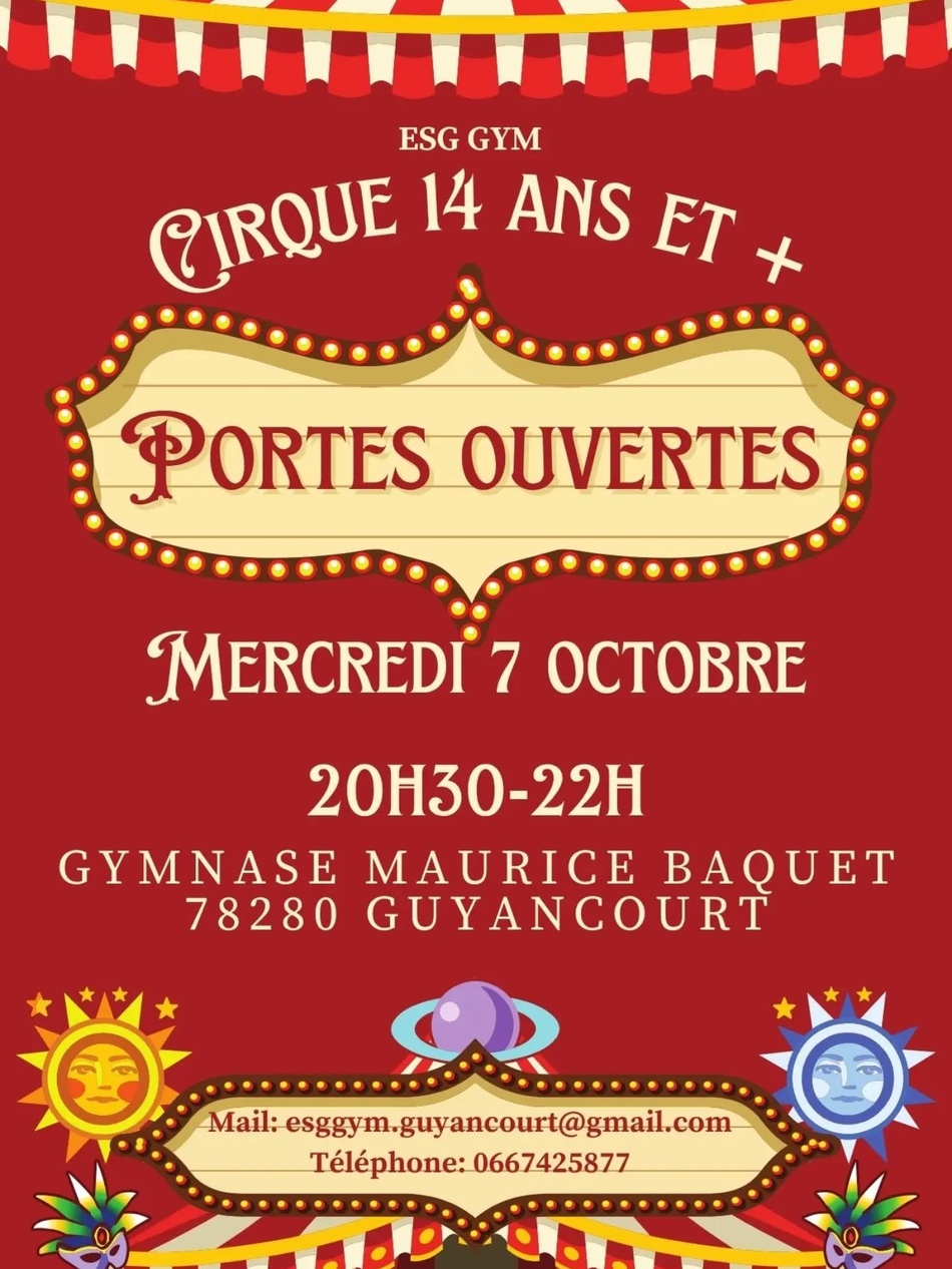 PORTES OUVERTES ARTS DU CIRQUE - MERCREDI 07 OCTOBRE