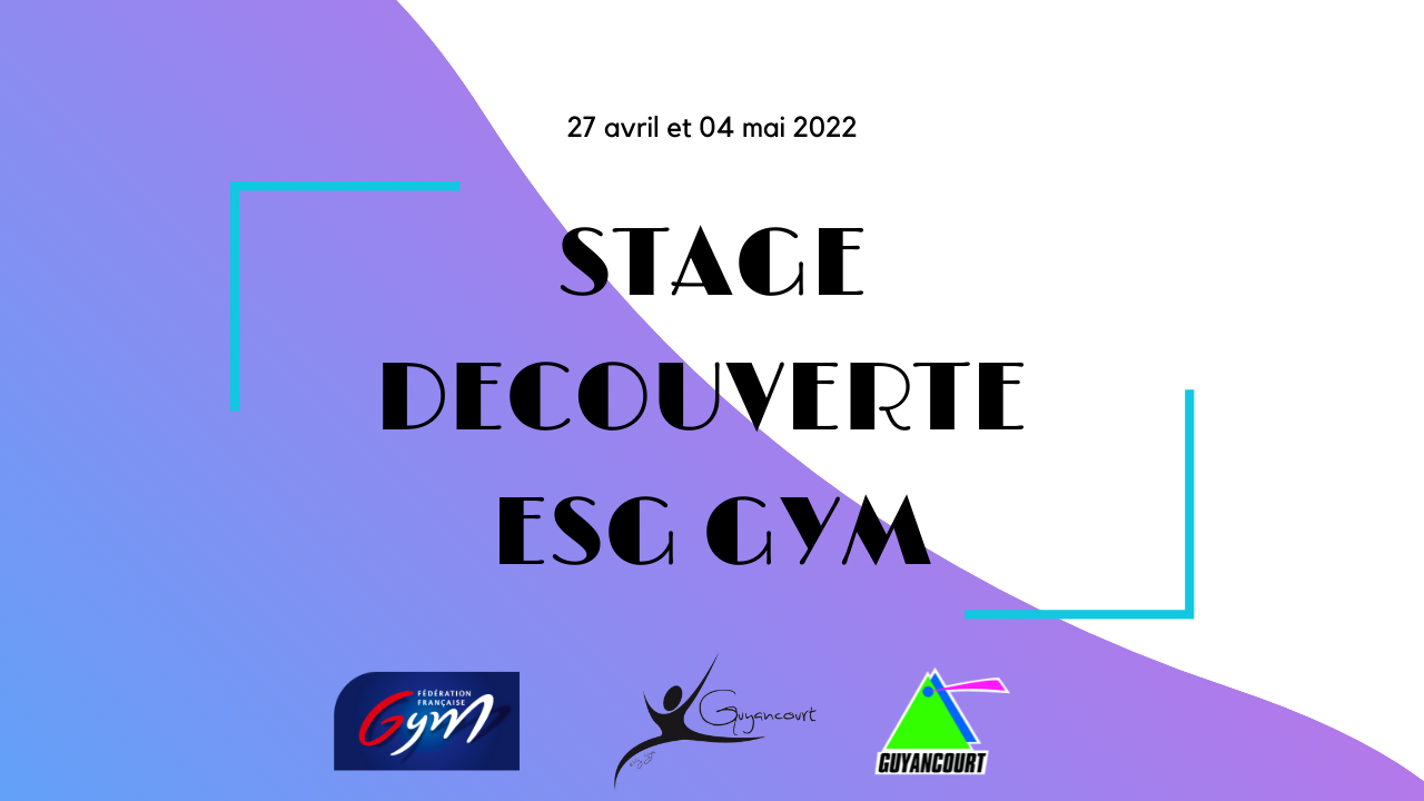 STAGE DECOUVERTE - VACANCES DE PRINTEMPS 2022