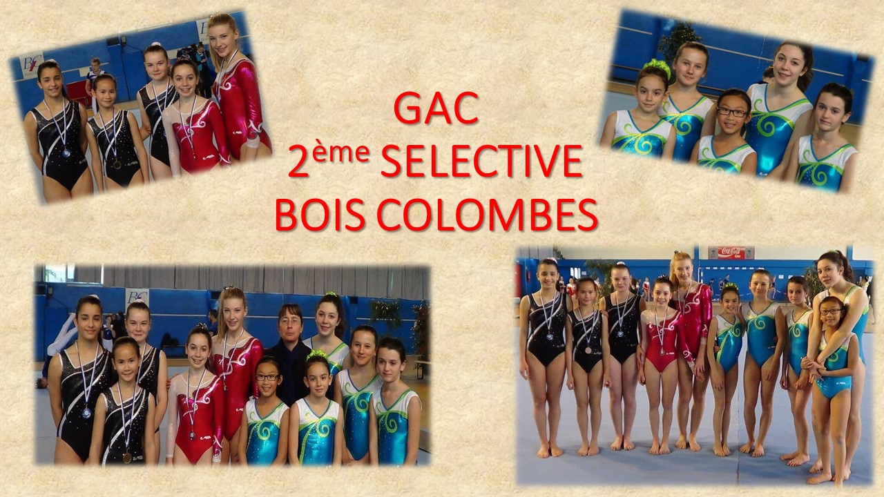 Résultats 1Ère Selective Gac Bois Colombes