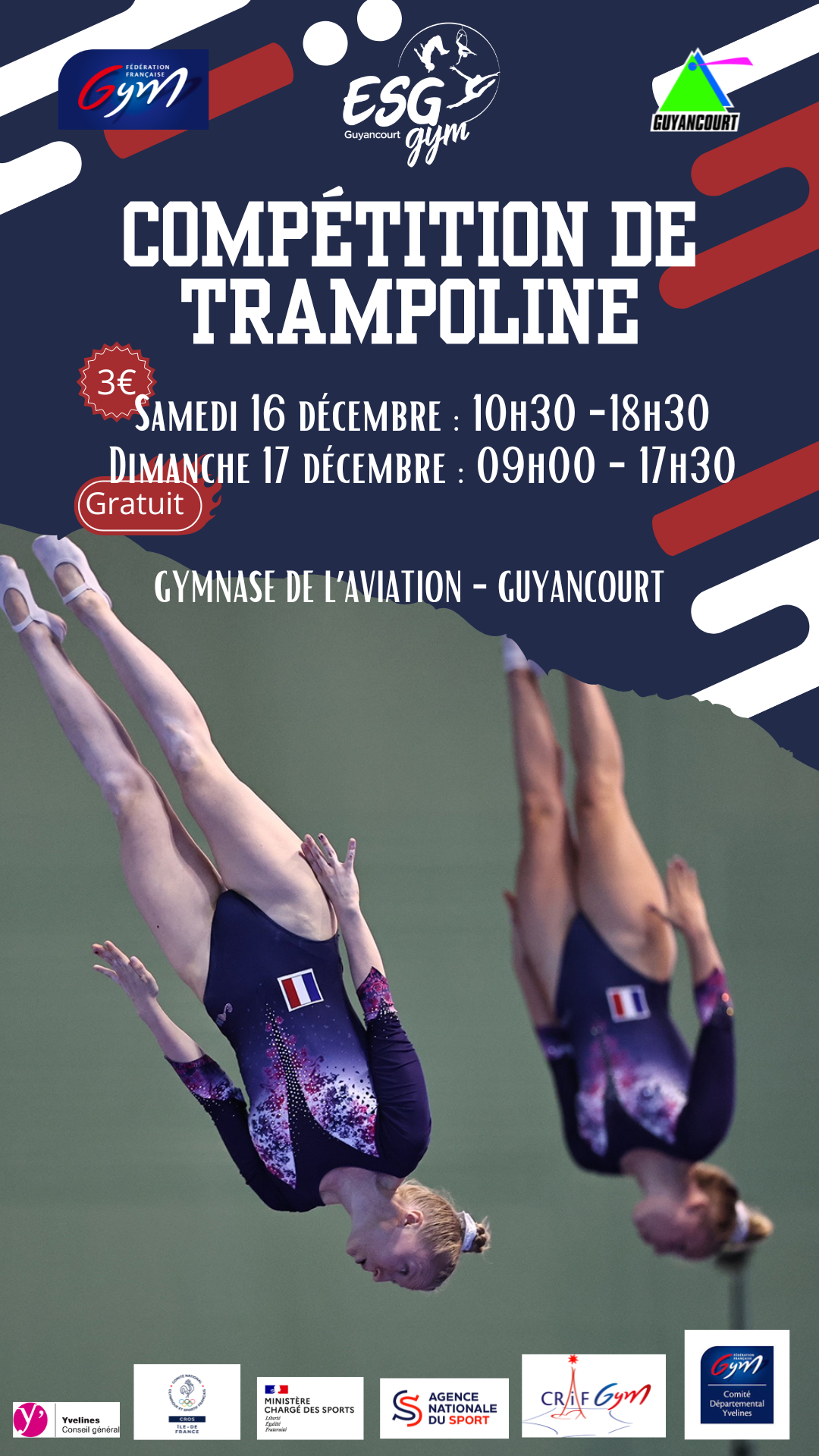 Compétition de Trampoline - 16 & 17 décembre 2023