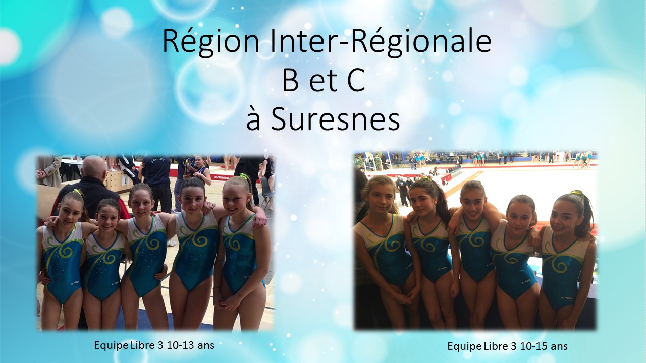 GAF: Résultats Région Inter-Régionale B et C à Suresnes