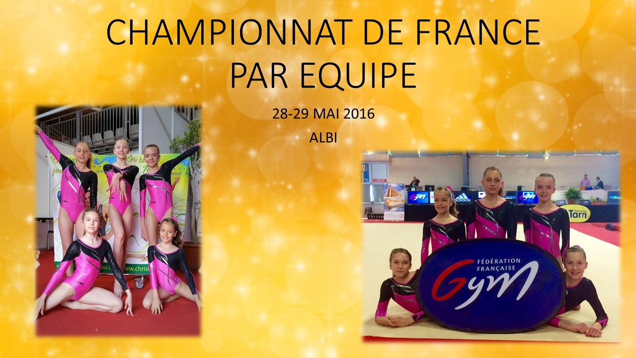 GAF: Résultats championnat de France par équipe à Albi