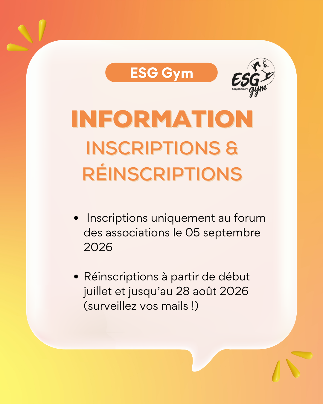 INSCRIPTIONS & REINSCRIPTIONS 2026/2027